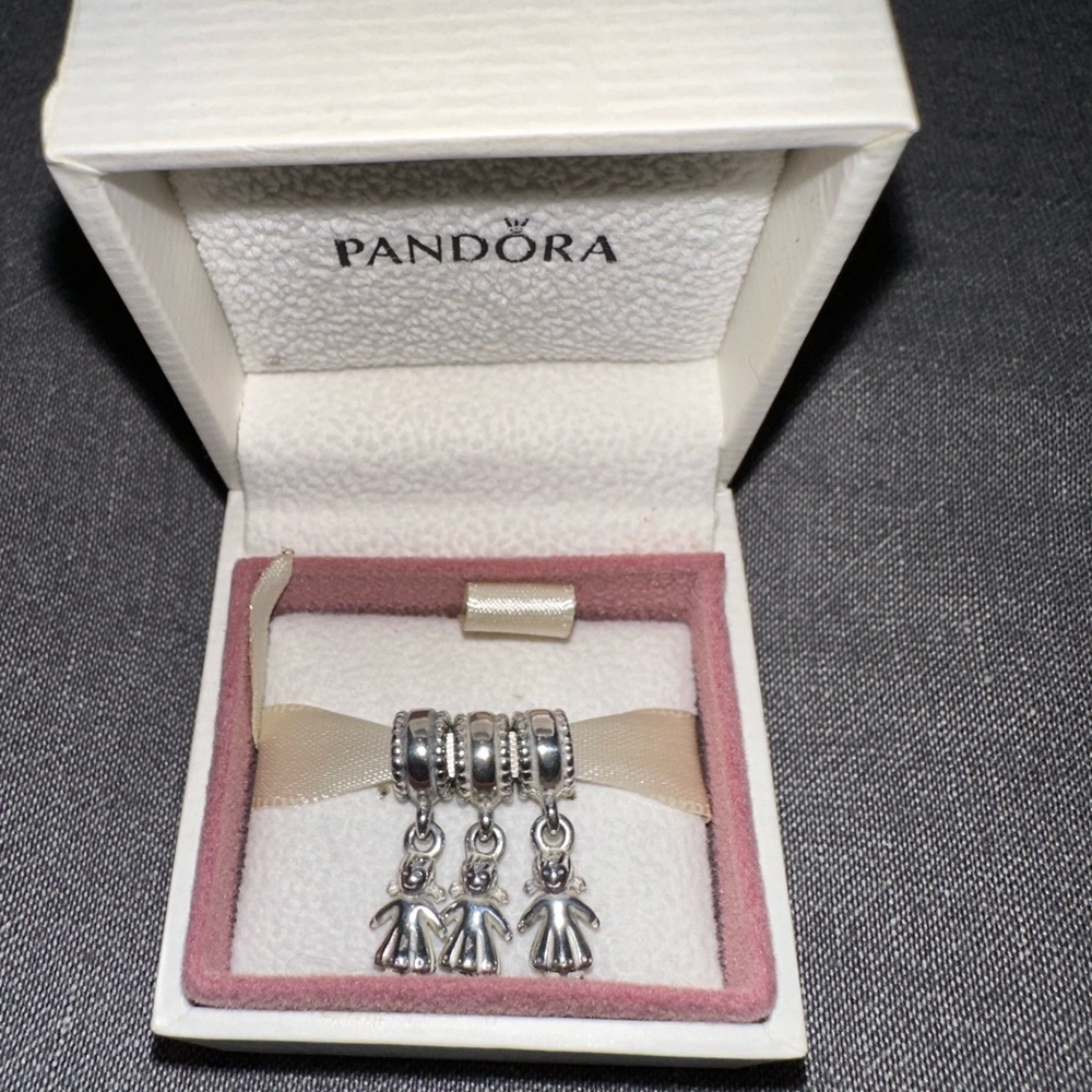 Pandora My Little Girl Dangle Charms - Set of 3